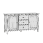 Chest of drawers 3 drawers and 2 doors Terek - Тумбы, комоды - 3D модель - фото 5