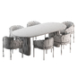 Dining set 025 - Стол + стул - 3D модель - фото 7