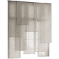 Black Trim Layered Panel Curtain - Шторы - 3D модель