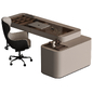 Glass Writing Desk - Office Furniture 794 - Офисная мебель - 3D модель - фото 5