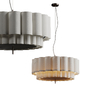 Folia large scalloped natural linen pendant file - Подвесной - 3D модель
