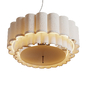 Folia large scalloped natural linen pendant file - Подвесной - 3D модель - фото 4
