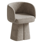 Sculptural Boucle Dining Chair with Stand Dark Brown Boucle Chairs - Стулья - 3D модель