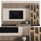 Tv wall set 02 - ТВ стенка - 3D модель