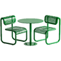 Outdoor Tube chair and table - Стол + стул - 3D модель