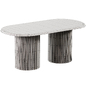 Fluted Oval Marble Travertine Dining Table - Столы - 3D модель - фото 6