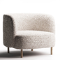 Gina Faux Sheepskin Lounge Chair - Кресла - 3D модель - фото 2