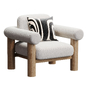 Maxton Chair in Pax Boucle Off White - Кресла - 3D модель - фото 2