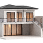 Modern Villa with Glass Balcony - Здание - 3D модель - фото 3