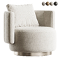 Torii Bold Swivel leather armchair by Minotti - Кресла - 3D модель - фото 3