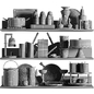 kitchen accessories set model 08 - Мелочь для кухни - 3D модель - фото 4