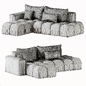 sofa bed - Диваны - 3D модель - фото 2