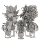 Indoor Plants Ferm Living Bau Pot Large_Set 3798 - Комнатные - 3D модель - фото 3