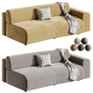 Диван прямой Маиль-4НРЛ Textile Light | divan.ru - Диваны - 3D модель