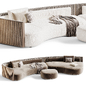 Minotti Bezier Cord Outdoor Sofa - Диваны - 3D модель - фото 5