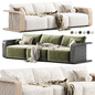 Rh Santiago Aluminum Return Outdoor Sofa - Диваны - 3D модель