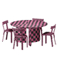 Chair 69L-Leg and Praia Round Dining Table - Стол + стул - 3D модель - фото 5
