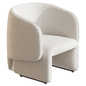 Minimalist Mixed Weave Fabric 1 Seater Sofa ELEPHANT - Кресла - 3D модель - фото 4