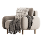 Masse-M Mini Velvet Ginger Armchair-Bed - Кресла - 3D модель - фото 2