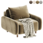 Armchair bed Masse-M Mini Velvet Beige - Кресла - 3D модель