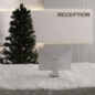 minimal reception desk with microcement & stone 07 - Офисная мебель - 3D модель - фото 3