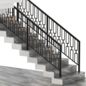 Staircase 18 – Modern Stone Staircase with Metal Railing - Лестницы - 3D модель - фото 3