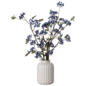 Decorative Blueberry Branches in White Ribbed Vase - Букеты - 3D модель