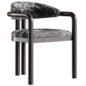 Palermo Fabric Dining Chair Cosmos Travertine Dining Table - Стол + стул - 3D модель - фото 5