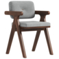 Kabo Wooden Linen Dining Chair - Стулья - 3D модель - фото 4