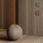 Fluted Wood Panels | Material 0178 - Дерево - 3D модель - фото 2
