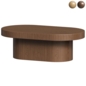 Lyonne Oblong Medium Brown Oak Wood Coffee Table - Столы - 3D модель