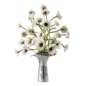 White bouquet in a steel vase - Букеты - 3D модель