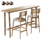 Dining set 3 - Стол + стул - 3D модель