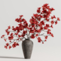 plants bouquet vase 122 red Magnolia - Букеты - 3D модель - фото 5