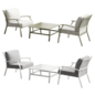 Ethimo Elisir Lounge Armchair & Square Coffee Table 80x80 Outdoor Set - Стол + стул - 3D модель