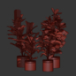 plant vol 1184 - indoor - rubber - ficus - Комнатные - 3D модель - фото 4