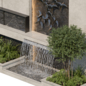 Modern Waterfall Fountain with Plant 41 - Разное - 3D модель - фото 3