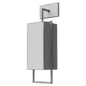 Simple Chinese Square Fabric Iron Frame 1-Light Wall Sconce Lamp - Бра - 3D модель - фото 5