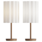 Linbron Modern Fabric Shade Table Lamp with Wood Base - Настольный - 3D модель
