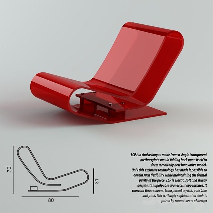 Kartell LCP Armchair Arm chair 3D model