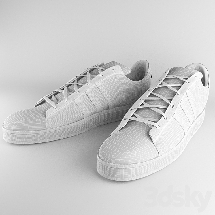Adidas campus shoes Footwear 3D model