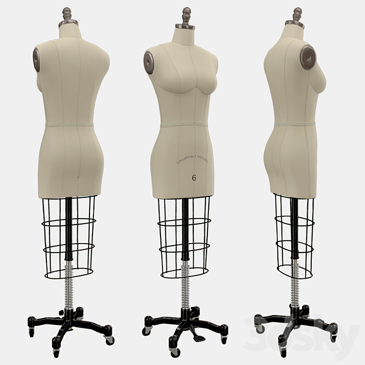 Professional Dress Form With Collapsible Shoulders Size 6 - Other ...