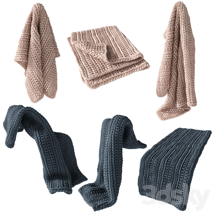 Home Republic Chunky Knit Throw 01 Other decorative objects 3D model