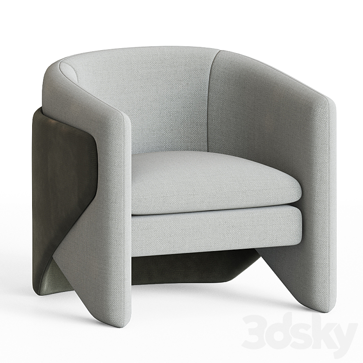Thea chair west elm Arm chair 3D model