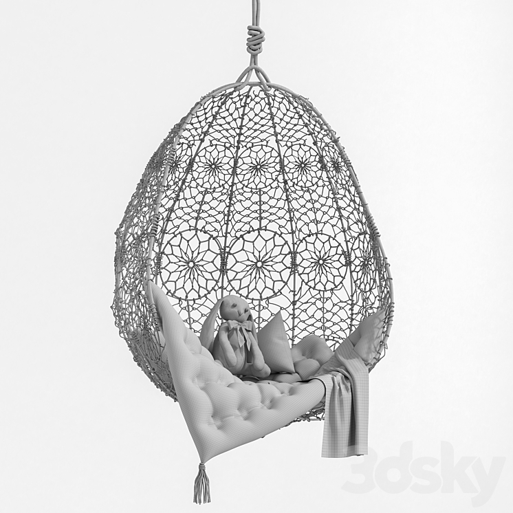 Garden swing Knotted Melati Hanging Chair Other 3D model