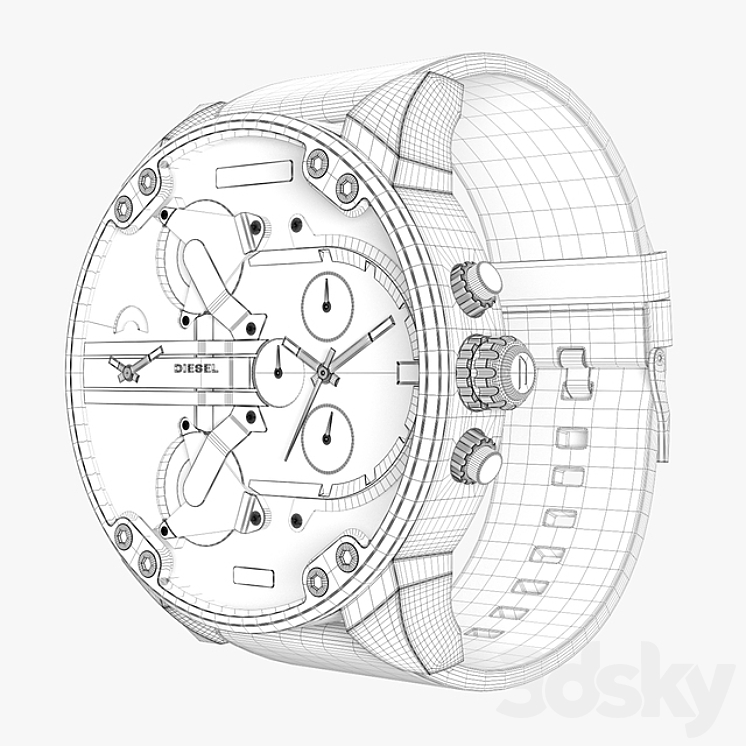 Diesel mr. daddy dz 7420 Watches Clocks 3D model