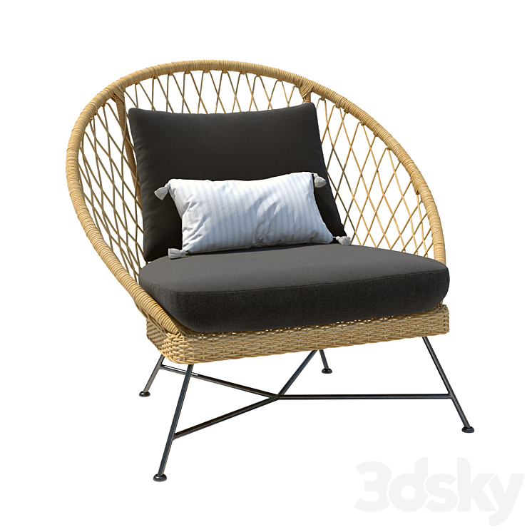 Aeri lounge chair Arm chair 3D model
