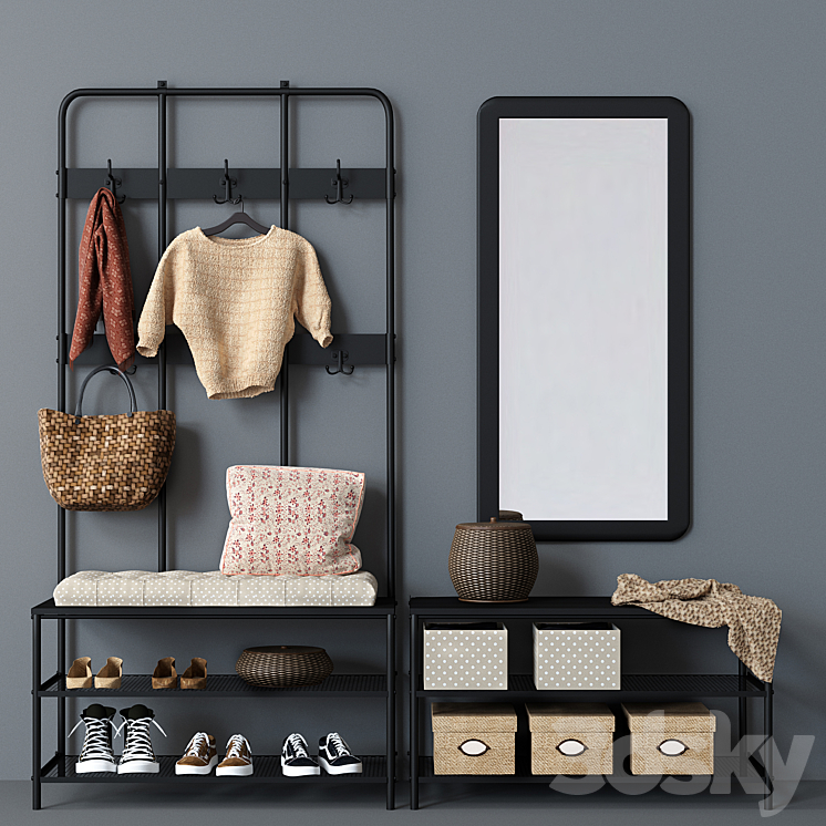 Hanger Ikea Pinning Hallway 3D model