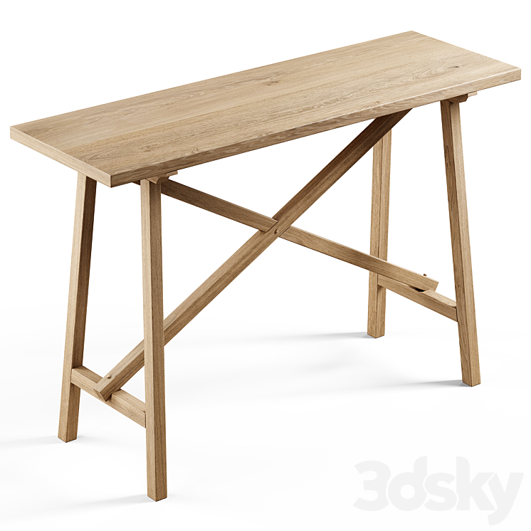 Zara Home The console is made of recycled wood Console 3D model