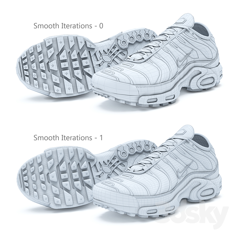 Nike Air Max Plus Sneakers Footwear 3D model